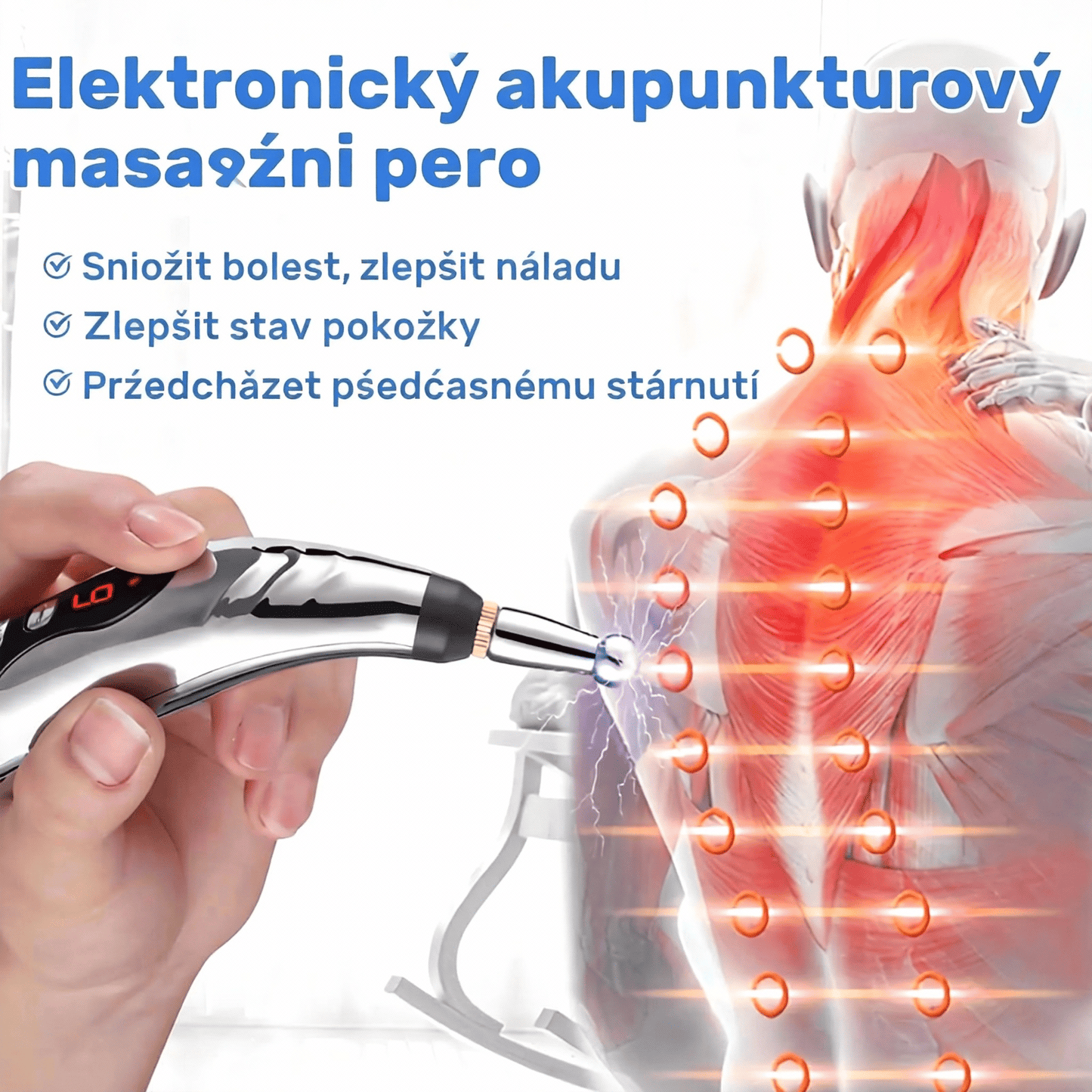 Toto elektroterapeutické pero účinně řeší znecitlivění rukou a nohou, bolest ramen i zad u seniorů. Stačí 3 minuty denně pro úlevu na celý den. 🔥 Druhý kus za poloviční cenu!