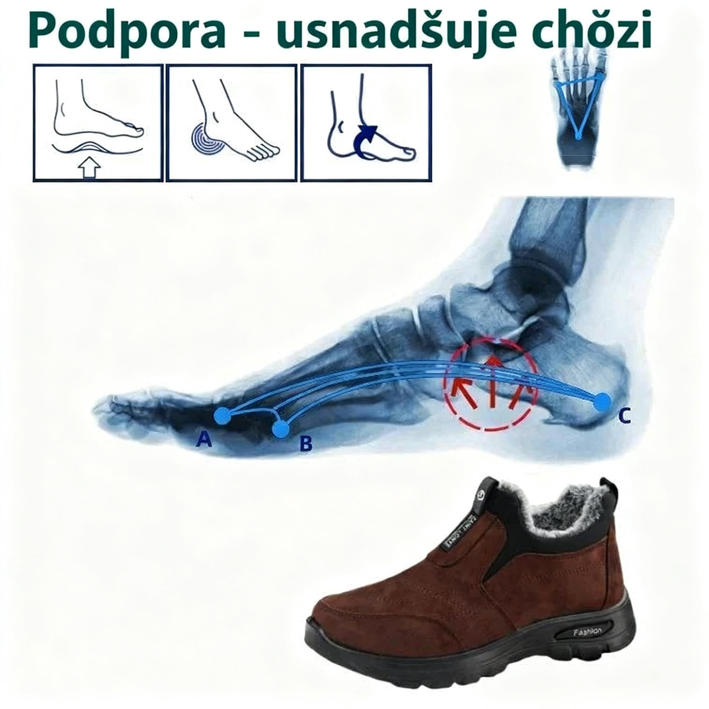 [🎉 Exkluzivně pro členy ]【🎁50% SLEVA DNES – NEZMEŠKEJTE TO】Ergonomicky navržené ortopedické zimní boty – podpora klenby 👞Úleva od bolesti při chůzi
