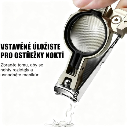 Speciálně navrženy pro seniory, nůžky na nehty proti stříkání , s lupou 🔍 pro přesné a bezpečné stříhání