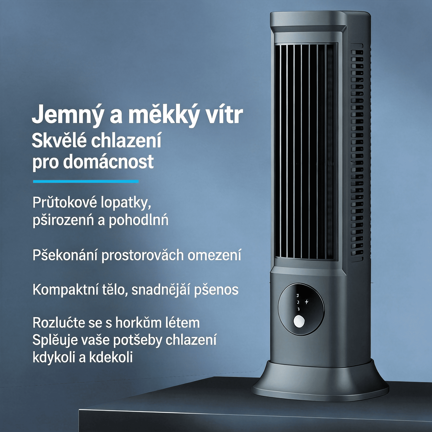 Přenosný mini ventilátor – kupte druhý kus za 50 % ceny a užijte si osvěžující chlad kdykoliv!