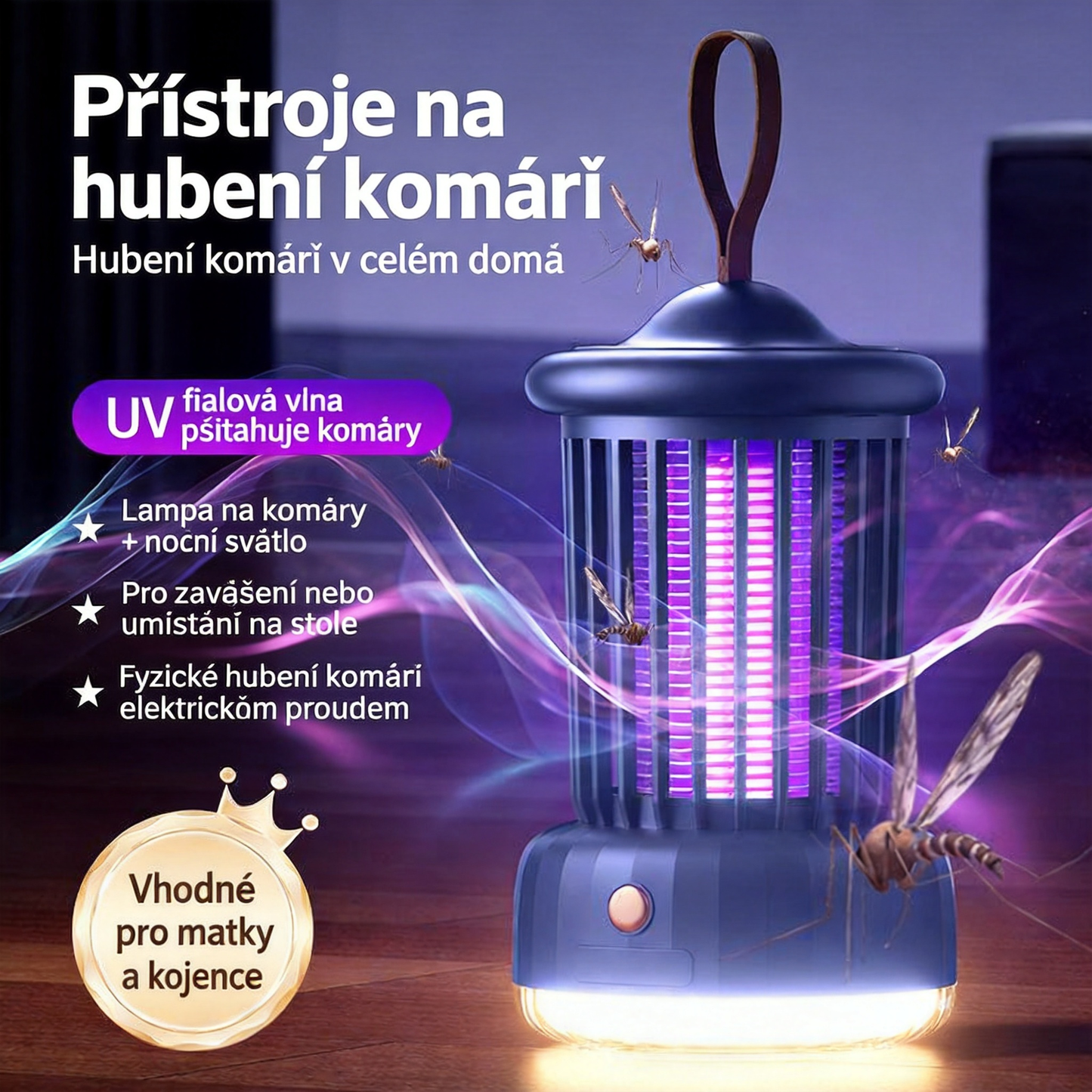 [🎉 Exkluzivně pro členy ]🦟 Závěsná UV lampa proti komárům – účinná, zdravá a bezchemická ochrana ✨