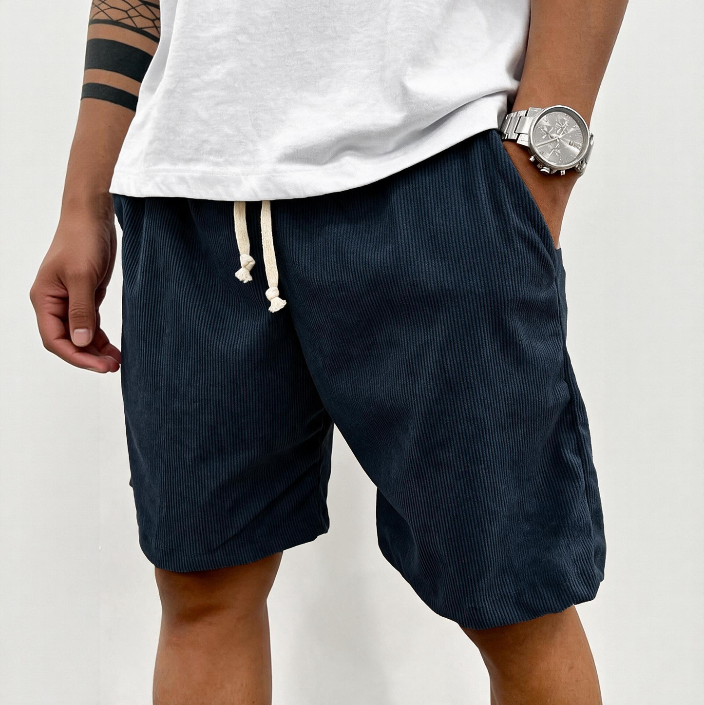 🔥 Nejpohodlnější pánské letní manšestrové šortky – volný střih, stahovací pas a styl pro každý den! 👖✨